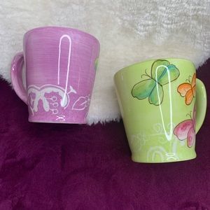 Laurie Gates Melanie’s Butterfly Handpainted Mugs